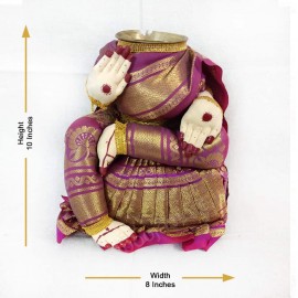Ammavari Idol (Violet Colour with Gold Color Border) (10 Inchs)
